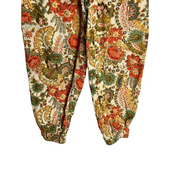 Urban Outfitters Penelope Floral High Rise Corduroy Pants-sz Small - Picture 9 of 11